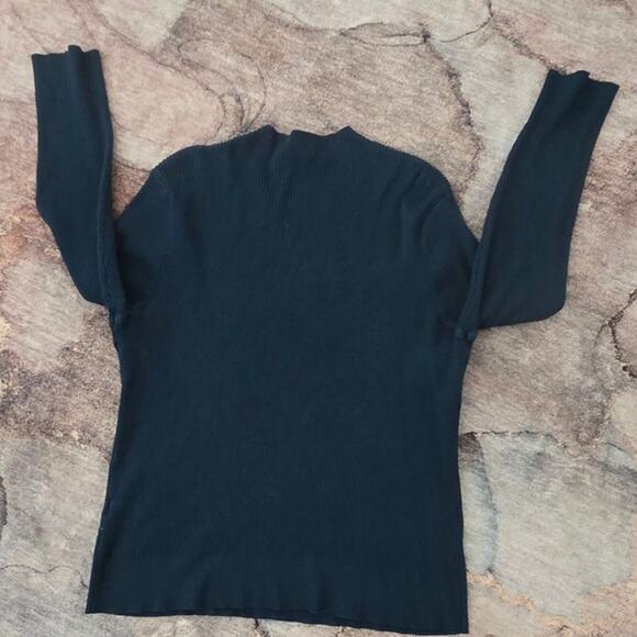 Women's Chadwicks Blue Ribbed Sweater 1X Extra Large Plus Size EUC - Picture 4 of 5